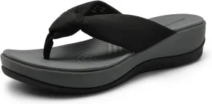 DREAM PAIRS Platform Flip Flops for Women Cushioned Thong Sandals with Soft Eva Foam Insole Lightweight Lycra fabric Comfort Dressy Slides Slippers for Summer Beach