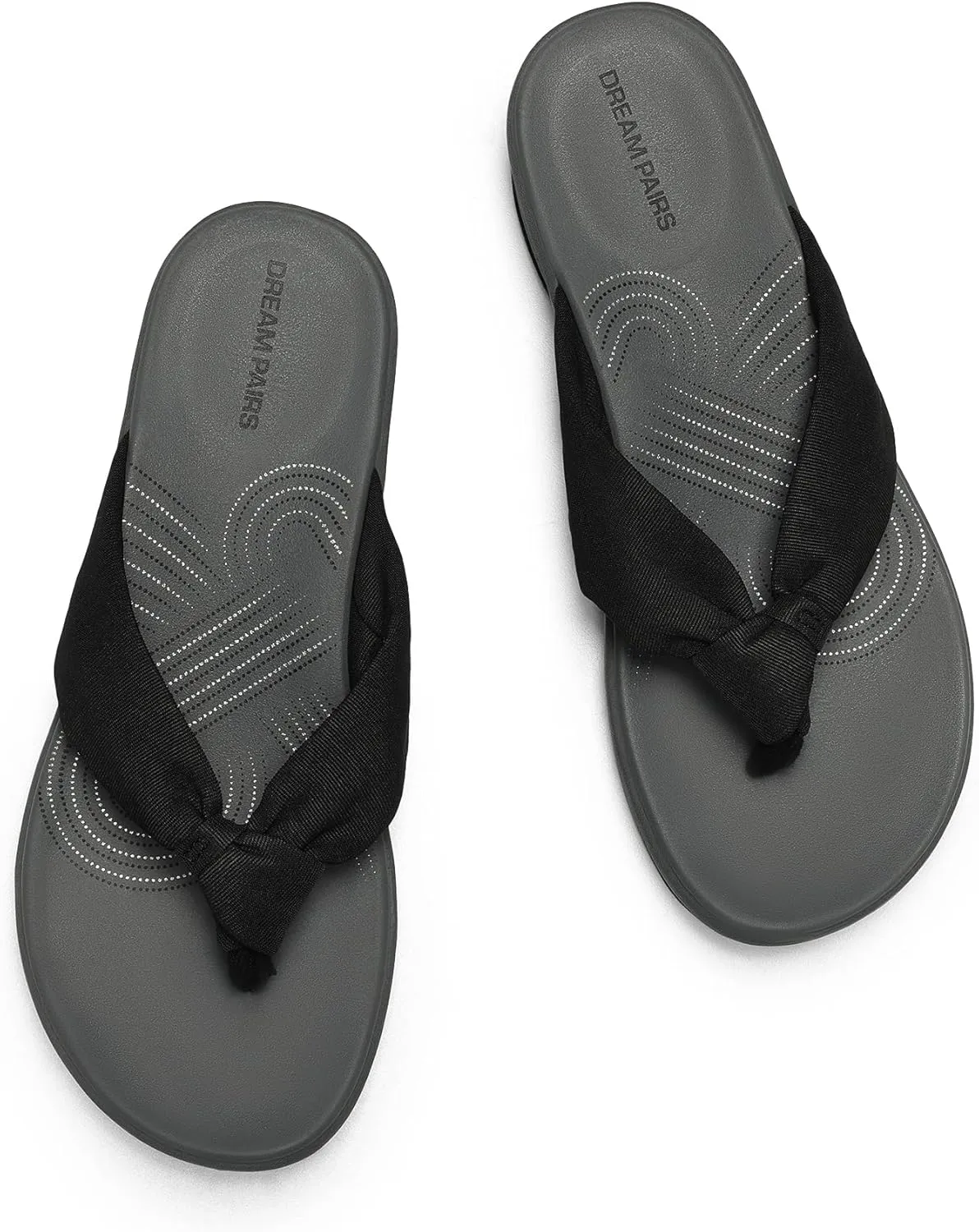 DREAM PAIRS Platform Flip Flops for Women Cushioned Thong Sandals with Soft Eva Foam Insole Lightweight Lycra fabric Comfort Dressy Slides Slippers for Summer Beach