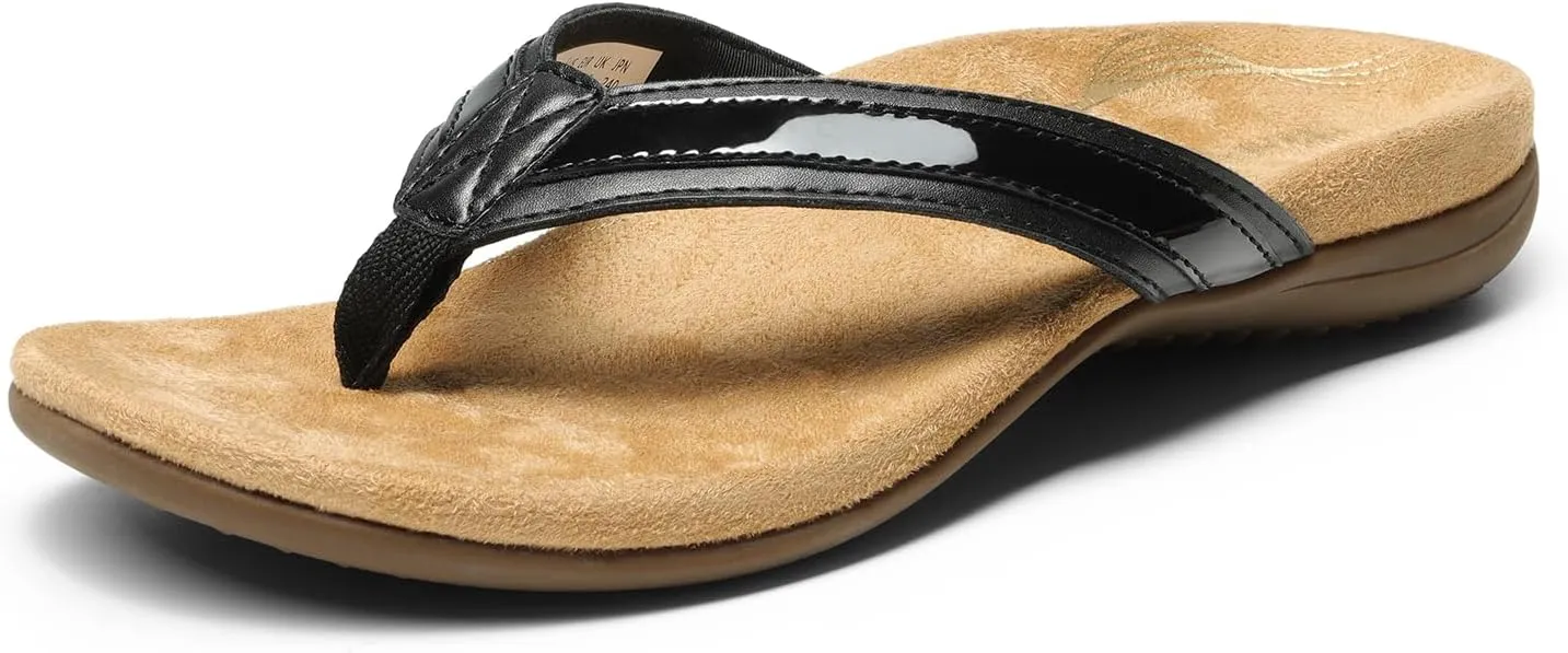DREAM PAIRS Women's Flip Flops Arch Support Comfortable Soft Cushion Walking Thong Sandals for Summer Beach