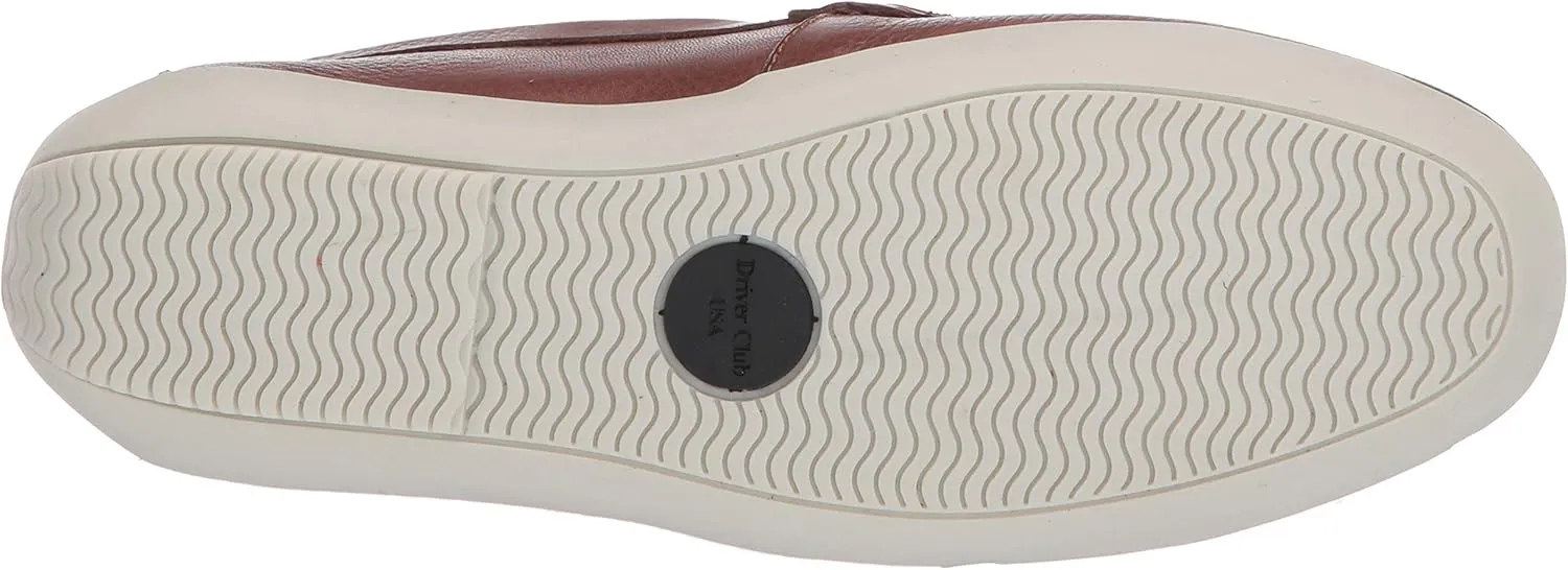 Driver Club USA Unisex-Child Boys/Girls Leather Fashion Luxury Driving Loafer with Rope Anchor Detail