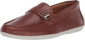 Driver Club USA Unisex-Child Boys/Girls Leather Fashion Luxury Driving Loafer with Rope Anchor Detail