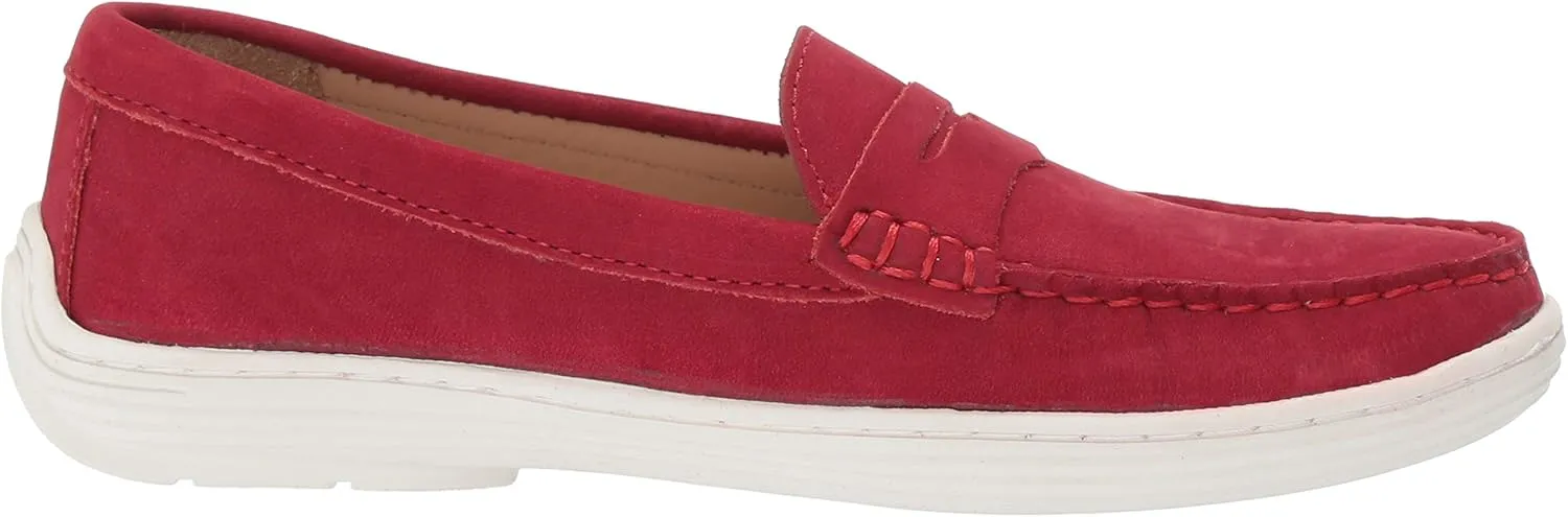 Driver Club USA Unisex-Child Leather Casual Comfort Slip on Moccasin Penny Loafer Driving Style