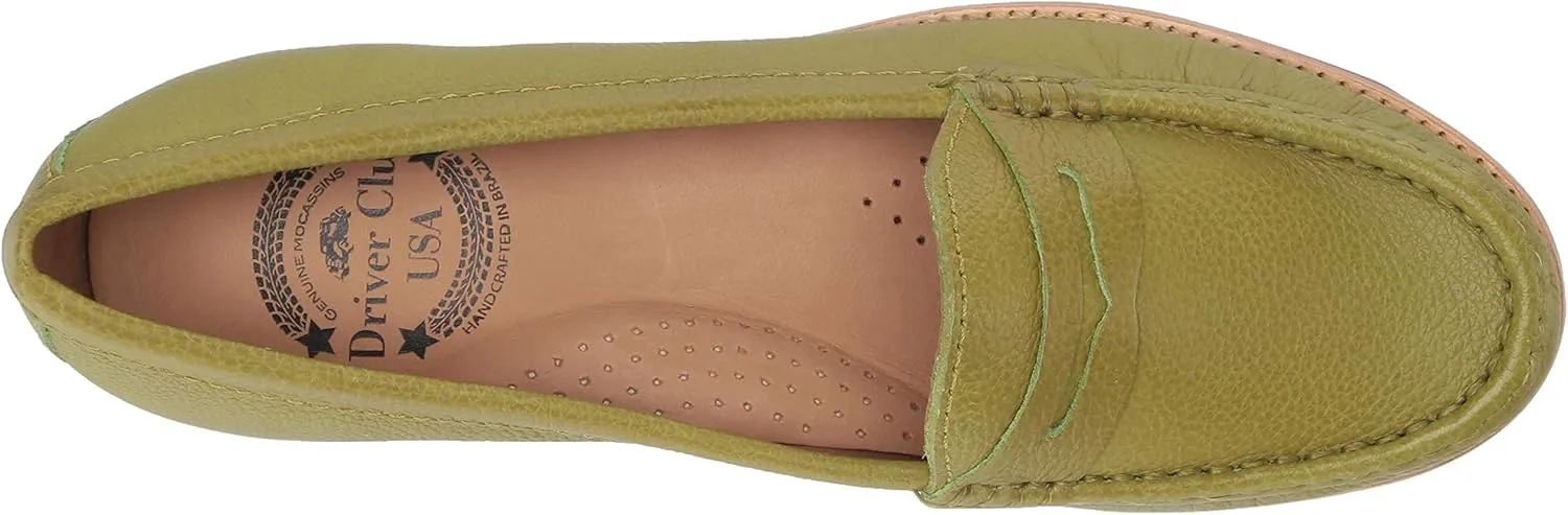 Driver Club USA Women's Genuine Leather Made in Brazil Greenwich Loafer