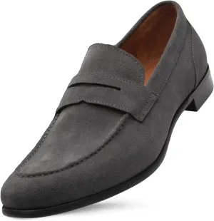 Dunross & Sons Men's Brookes Penny Loafer Slip-On Formal Business Shoes