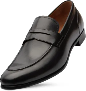 Dunross & Sons Men's Brookes Penny Loafer Slip-On Formal Business Shoes