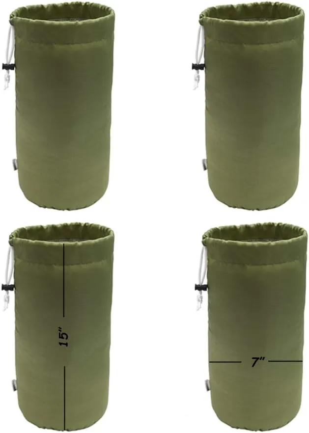 Durable Drawstring Water Resistant Dust Flap Stuff Sack Bag 4-Pack