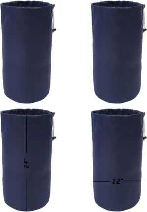 Durable Drawstring Water Resistant Dust Flap Stuff Sack Bag 4-Pack