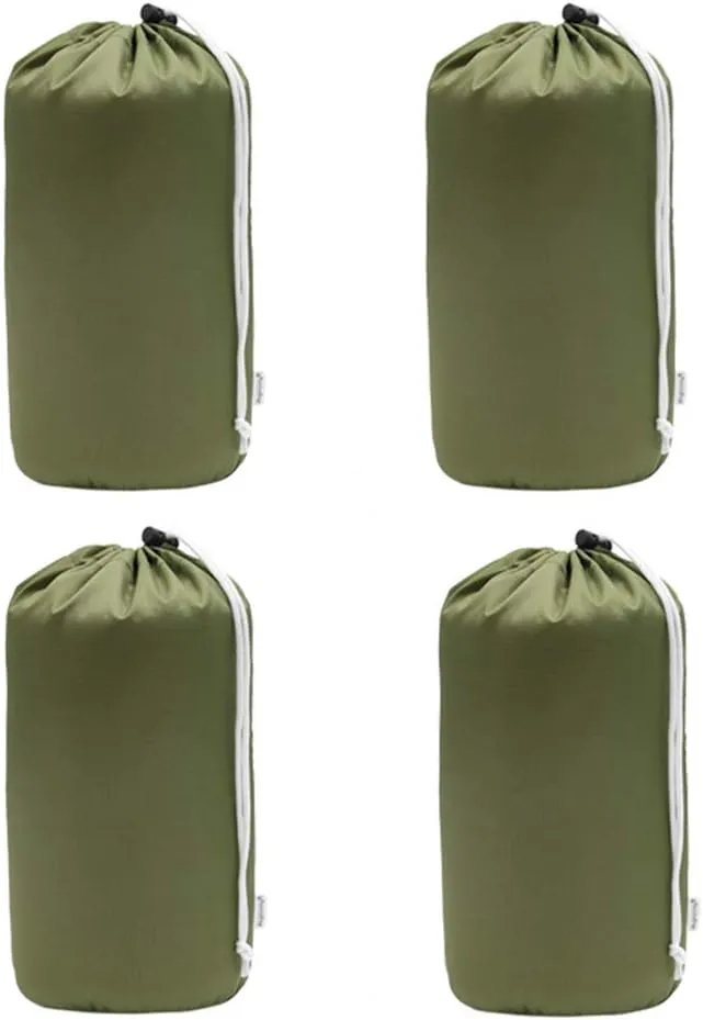 Durable Drawstring Water Resistant Dust Flap Stuff Sack Bag 4-Pack