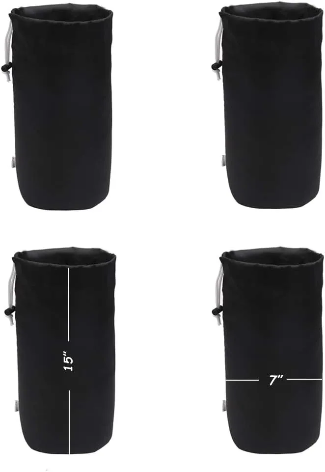 Durable Drawstring Water Resistant Dust Flap Stuff Sack Bag 4-Pack