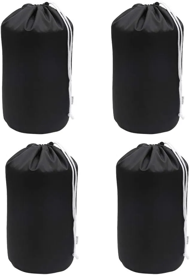 Durable Drawstring Water Resistant Dust Flap Stuff Sack Bag 4-Pack