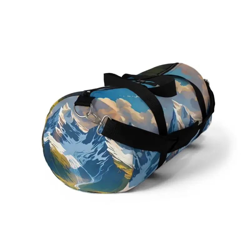 Durable Snow Capped Mountains Duffel Bag
