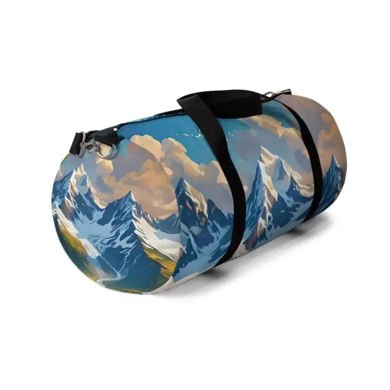 Durable Snow Capped Mountains Duffel Bag