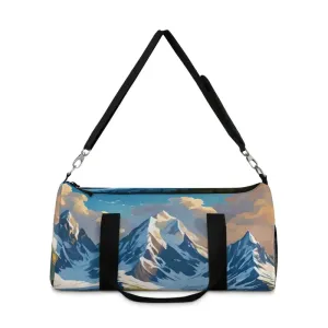 Durable Snow Capped Mountains Duffel Bag