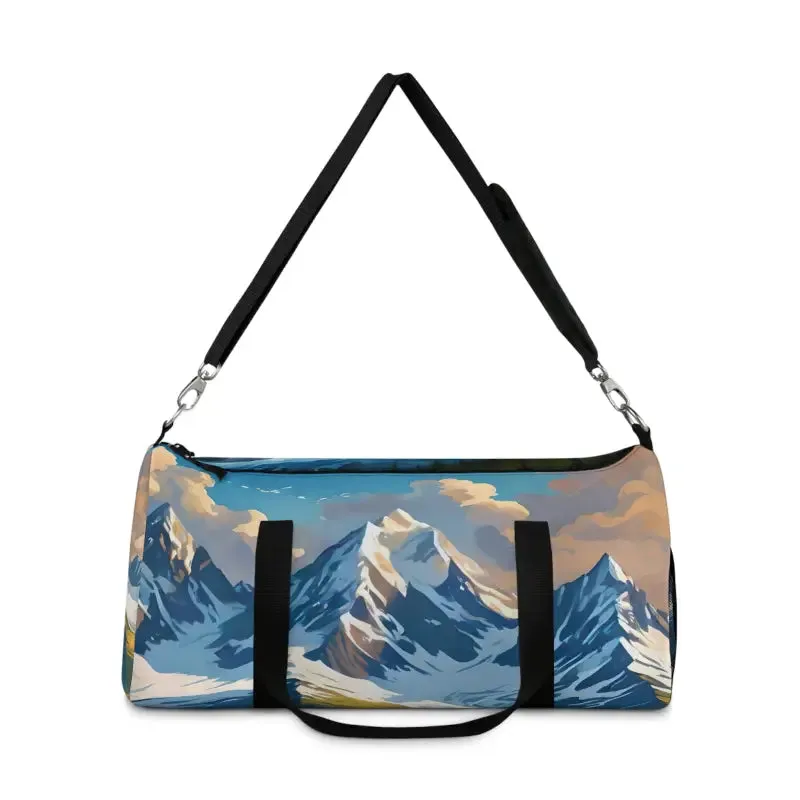 Durable Snow Capped Mountains Duffel Bag