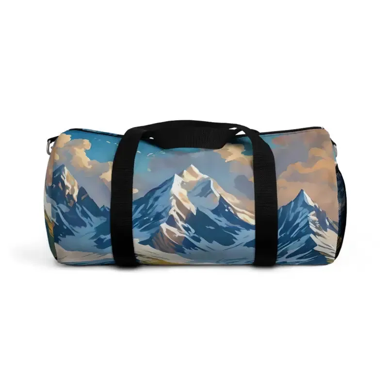 Durable Snow Capped Mountains Duffel Bag