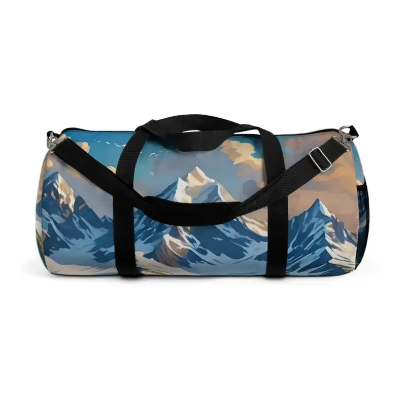 Durable Snow Capped Mountains Duffel Bag