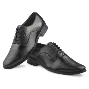Dusk N Dazzling Black Oxford Shoes For Men
