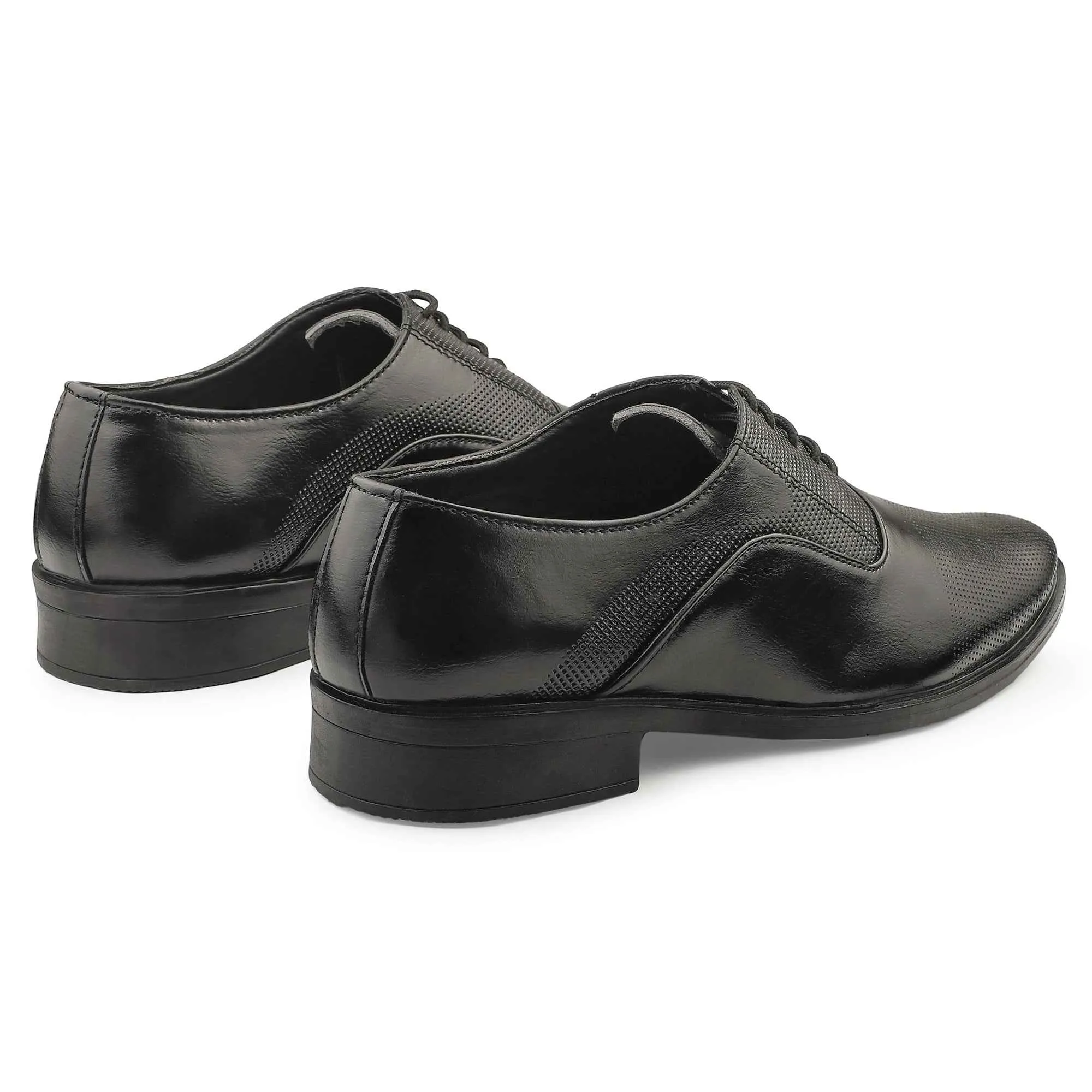Dusk N Dazzling Black Oxford Shoes For Men