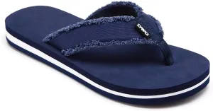 DWG Men's Soft Flip-Flop Sandals, Light Weight, Shock Proof, Non-Slip, Wide Sole, Canvas Strap, Comfort Thong Slippers for Indoor and Outdoor Beach,Size 8.5-14