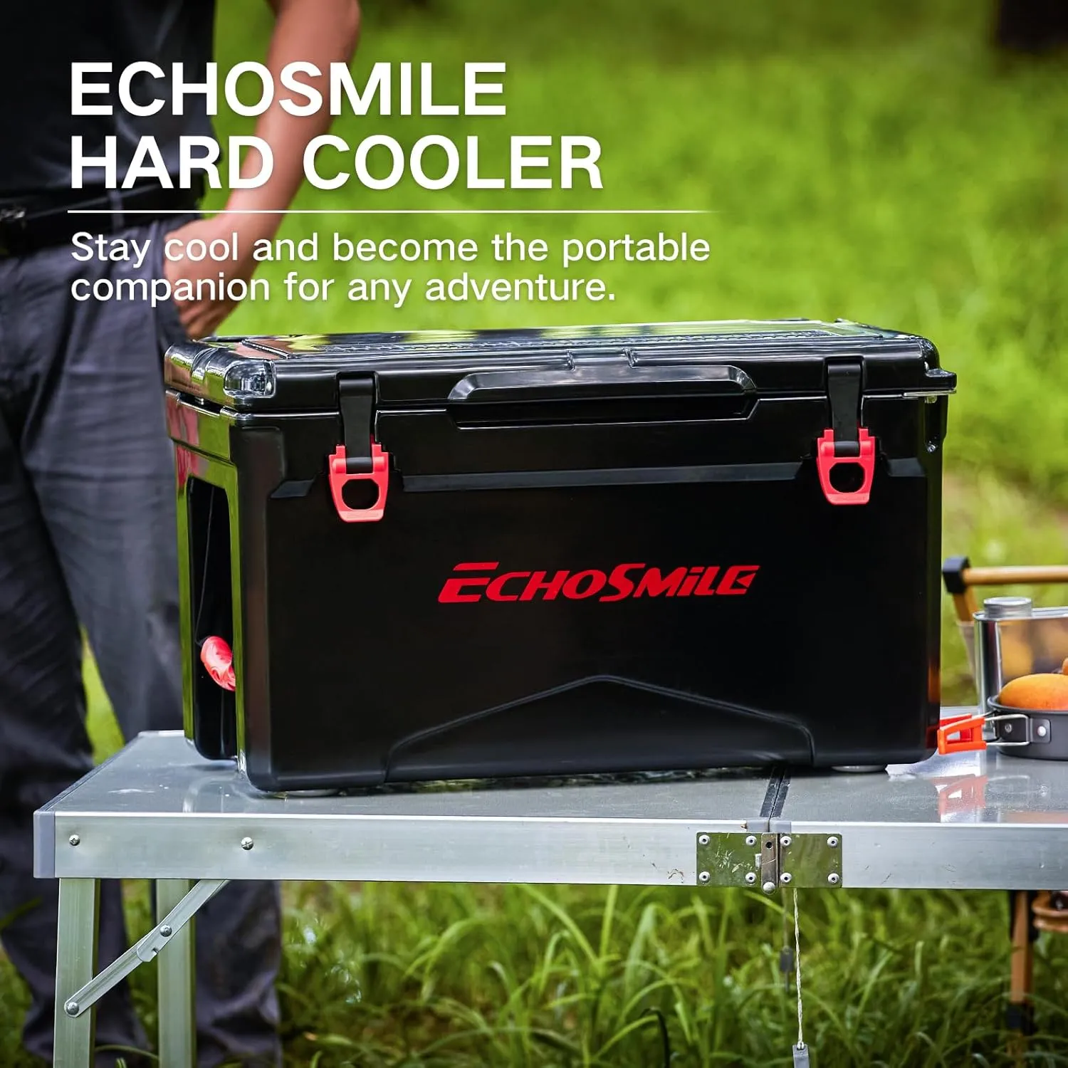EchoSmile 25/30/35/40/60/75 Quart Rotomolded Cooler, Built to Stand up to The Rigors of The Journey