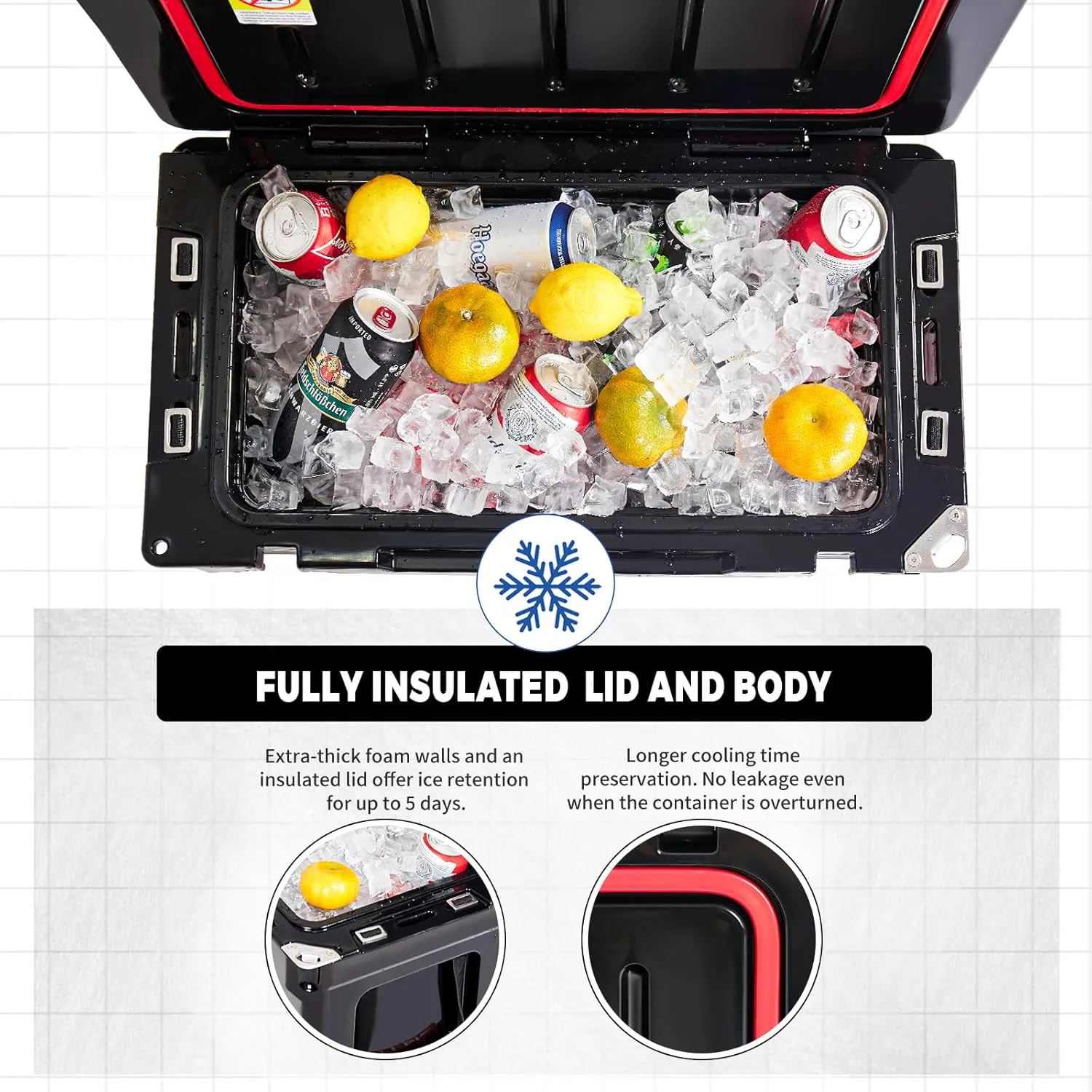 EchoSmile 25/30/35/40/60/75 Quart Rotomolded Cooler, Built to Stand up to The Rigors of The Journey