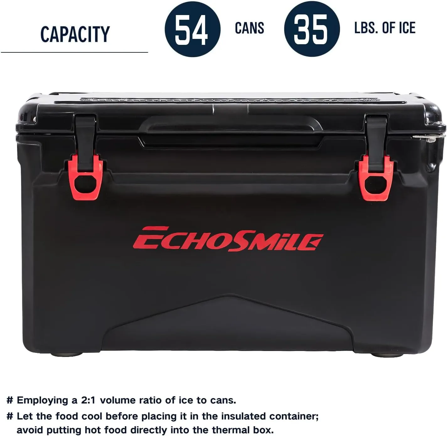 EchoSmile 25/30/35/40/60/75 Quart Rotomolded Cooler, Built to Stand up to The Rigors of The Journey