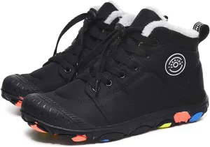 Eliogn Boys Girls Snow Boots Winter Warm High-Top Shoes Outdoor Sports Non-Slip Hiking Shoes Winter Shoes Antiskid Boots for Kids