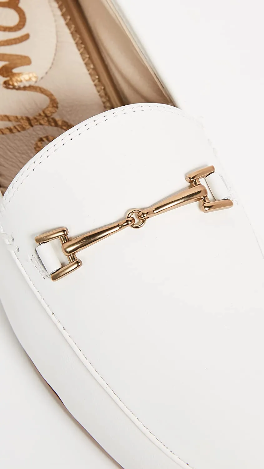 Fashion Loafers Stacked Toe Bright Slip Loraine Sam Edelman Heel Customizable White Almond Premium offer On