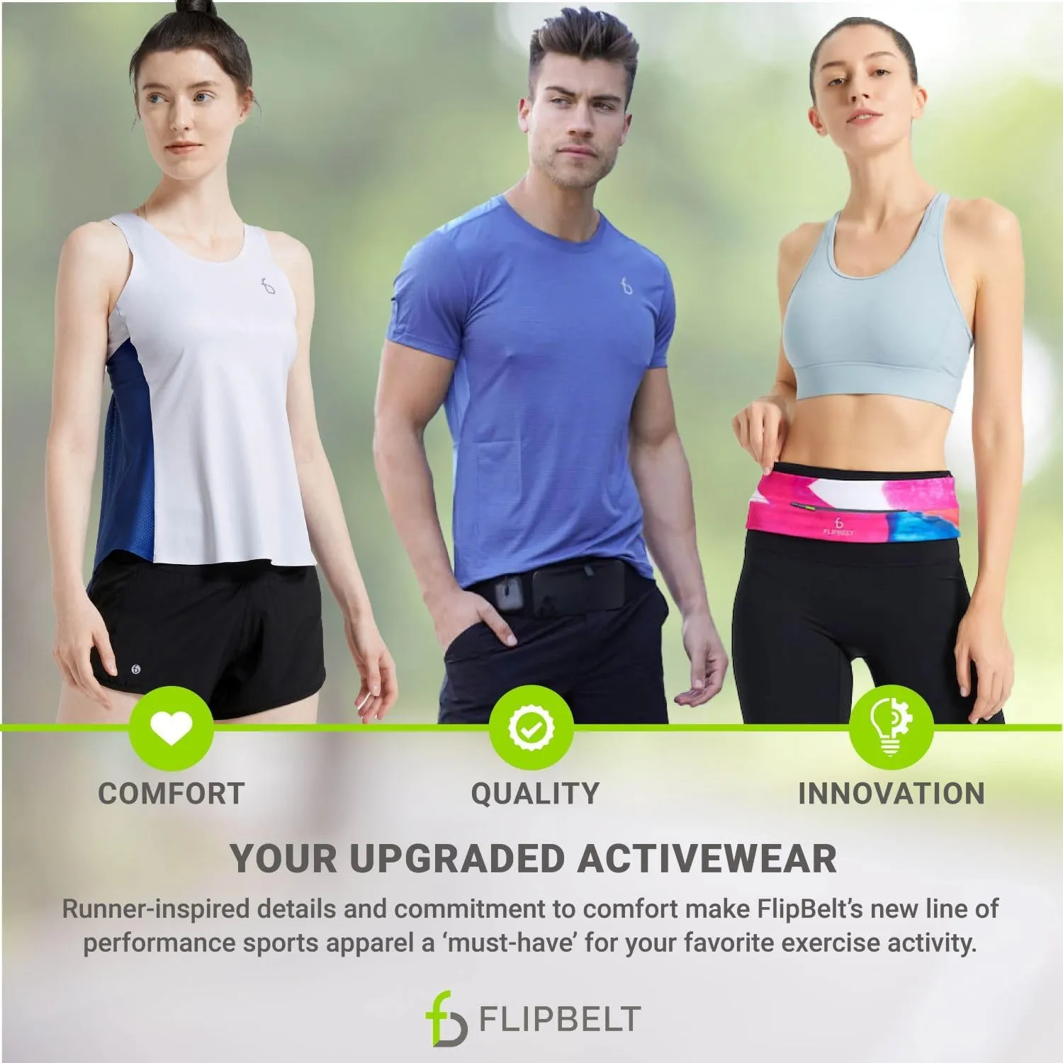 FlipBelt Black Athletic Running Shorts for Men, with Reflective Logo and Pockets, Integrated Air Belt Waistband, XS-XL