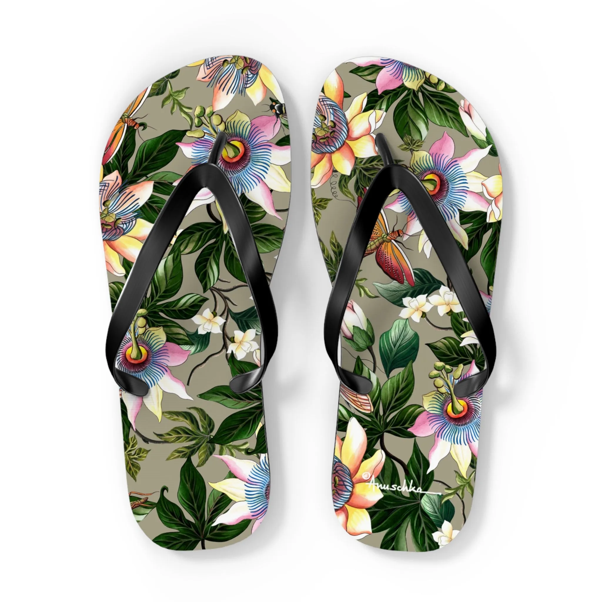 Floral Passion Flip Flops