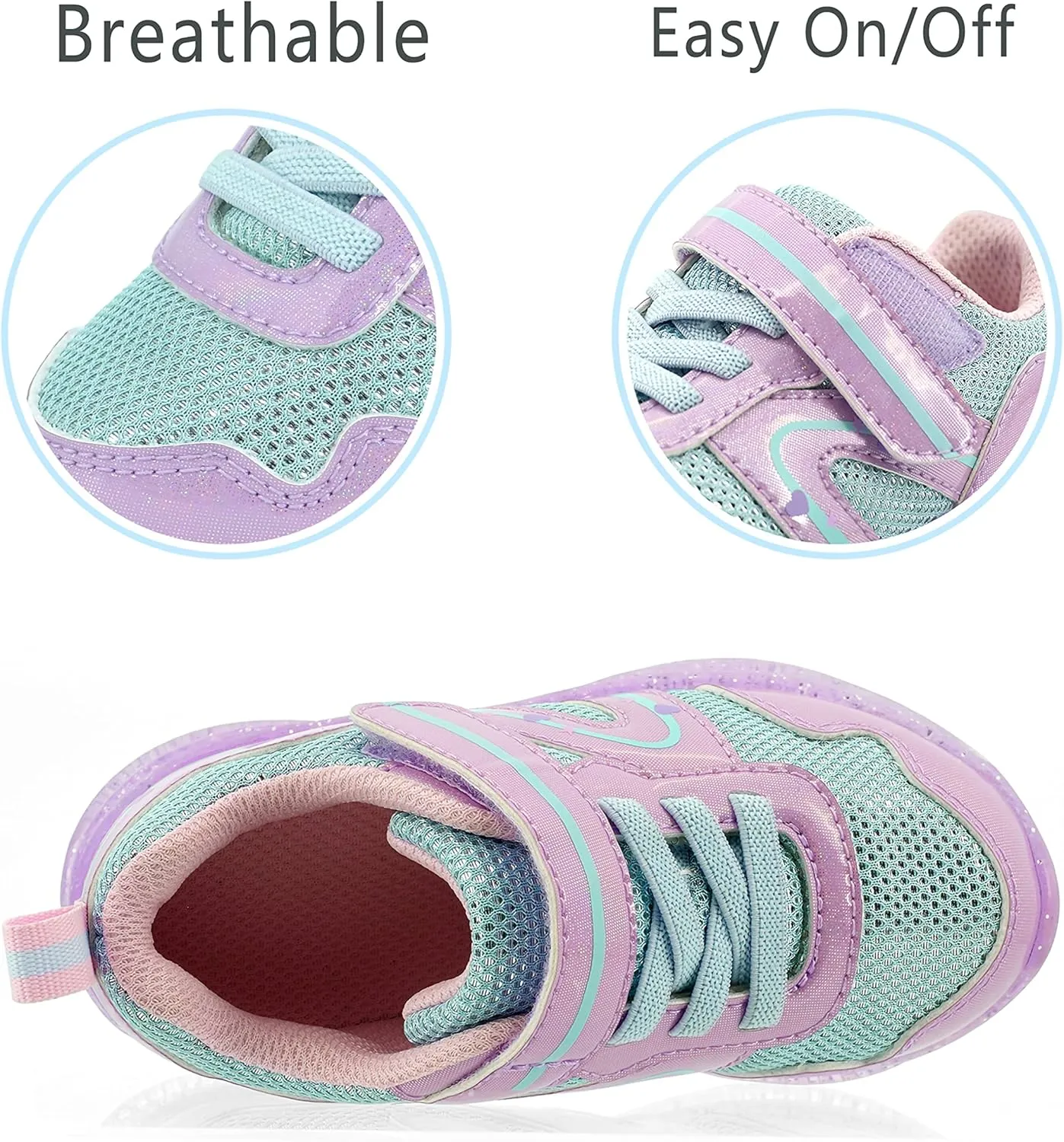 Floranate Light Up Toddler Boys Girls Shoes LED Flashing Lightweight Tennis Walking Sneakers for Toddler and Little Kid