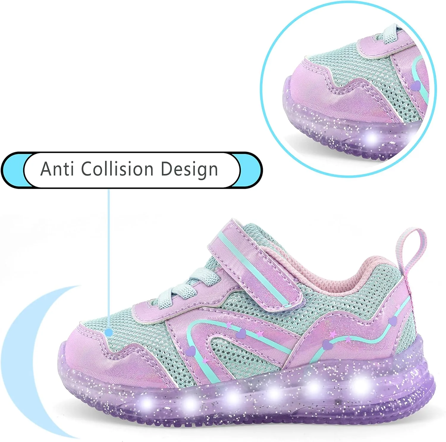 Floranate Light Up Toddler Boys Girls Shoes LED Flashing Lightweight Tennis Walking Sneakers for Toddler and Little Kid