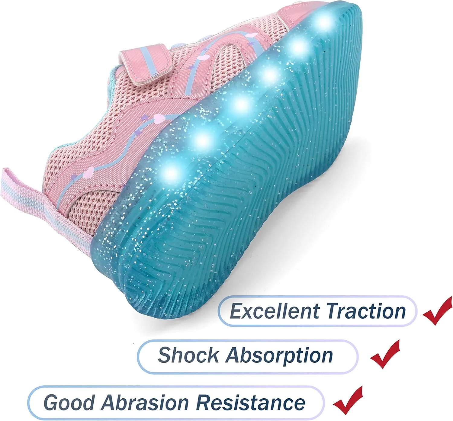 Floranate Light Up Toddler Boys Girls Shoes LED Flashing Lightweight Tennis Walking Sneakers for Toddler and Little Kid