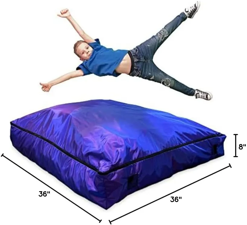 Foamma Crash Pad – (36’’ X 36’’) (3 Ft X 3 Ft) – Sensory Crash Pad with Foam Blocks for Autistic Kids, Soft Fabric & Washable Cover – Ideal for Kids and Adults to Jump, Play, or Relax
