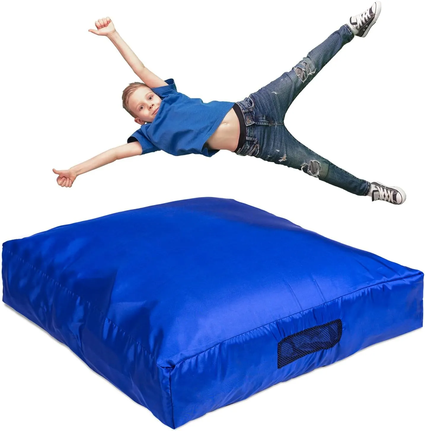 Foamma Crash Pad – (36’’ X 36’’) (3 Ft X 3 Ft) – Sensory Crash Pad with Foam Blocks for Autistic Kids, Soft Fabric & Washable Cover – Ideal for Kids and Adults to Jump, Play, or Relax