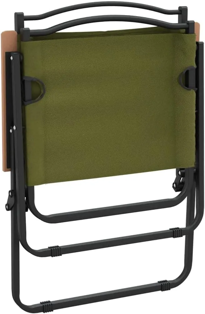 Folding Camping Chairs 2 Pack Green Outdoor Chairs with Oxford Fabric Lightweight Portable for Beach Patio Lawn Picnic Concert