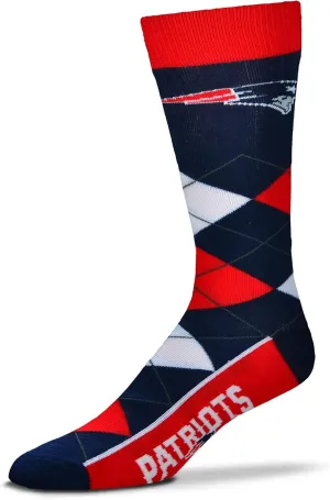For Bare Feet Unisex Argyle Line Up Team Sock, 1 Pair