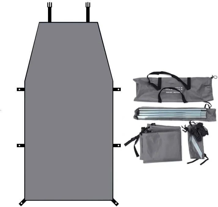 for Dacia Bigster/Dokker/Duster/Jogger/Lodgy/Sandero/Spring Camping Tarpaulin Car Awning Waterproof Hammock Rainproof Sunshade Rainproof Awning Outdoor,B Grey-L