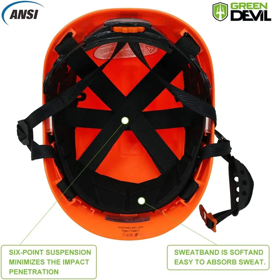 Forestry Safety Helmet Chainsaw Helmet with Mesh Face Shield and Ear Muffs 3 in 1 Forestry Hard Hat