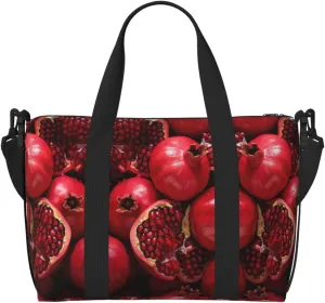 Fresh Pomegranate Personal Item Travel Bags for Women - Durable Travel Duffel Bags, Gym Bags for Overnight Trips