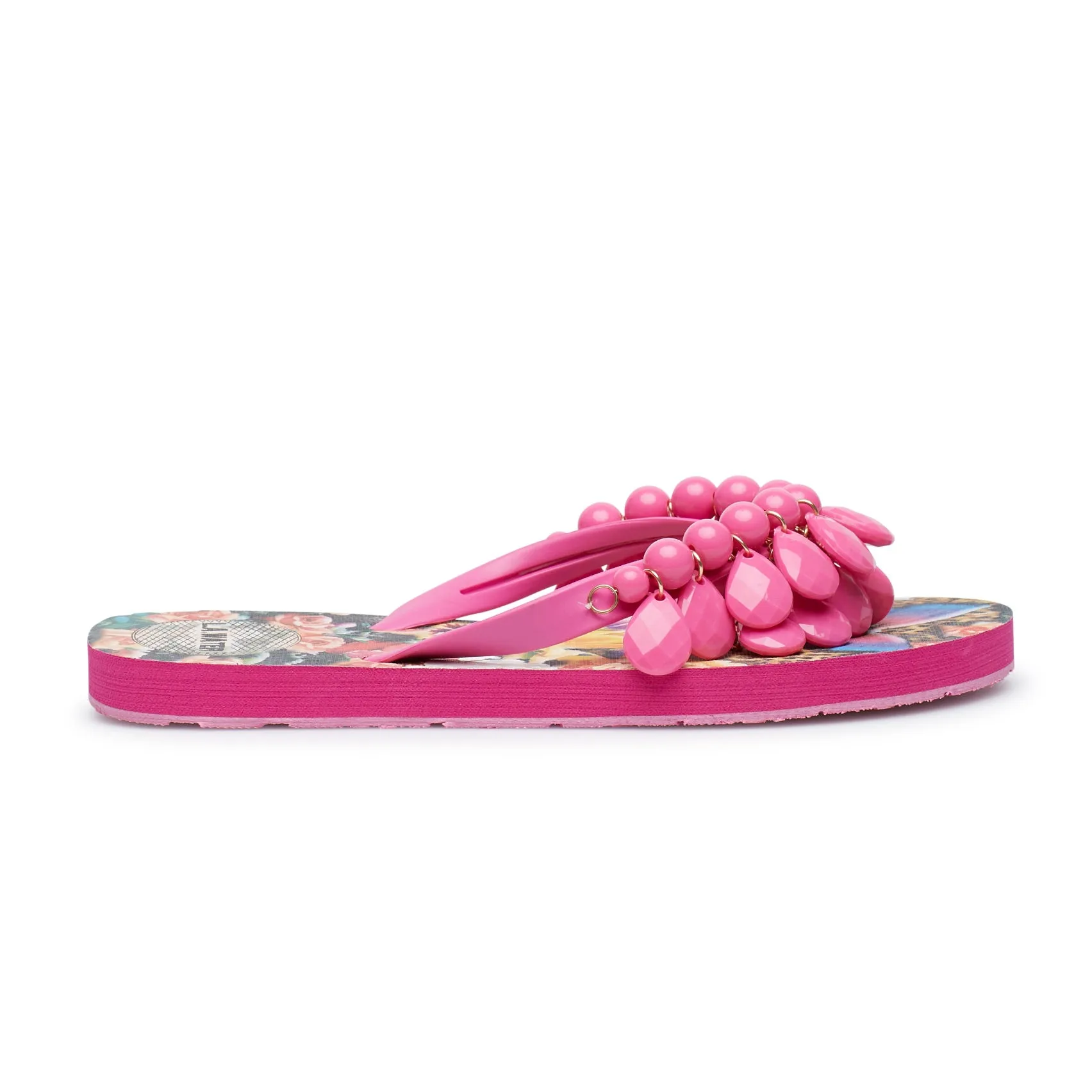 FUCHSIA FLOWERS SLIPPERS