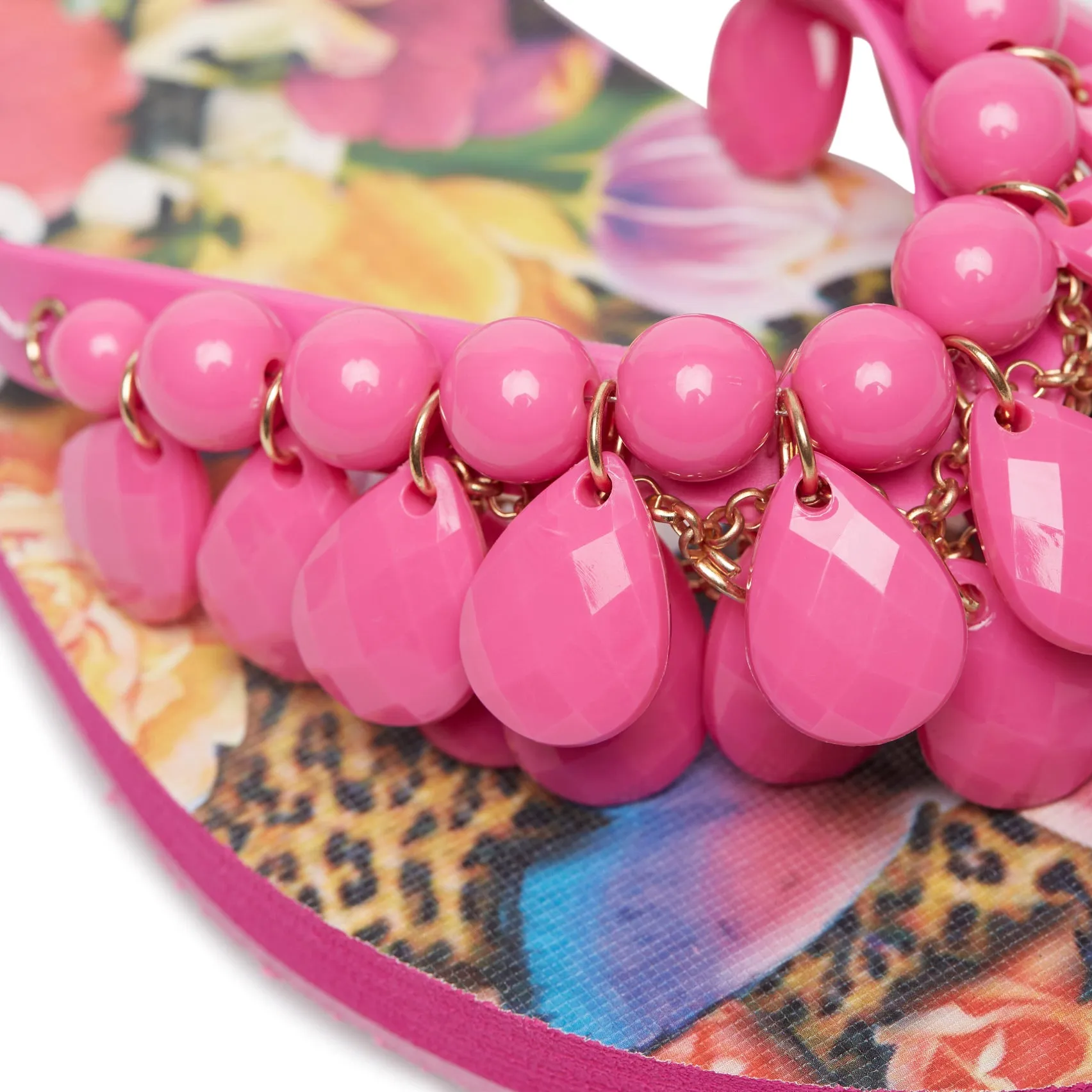FUCHSIA FLOWERS SLIPPERS