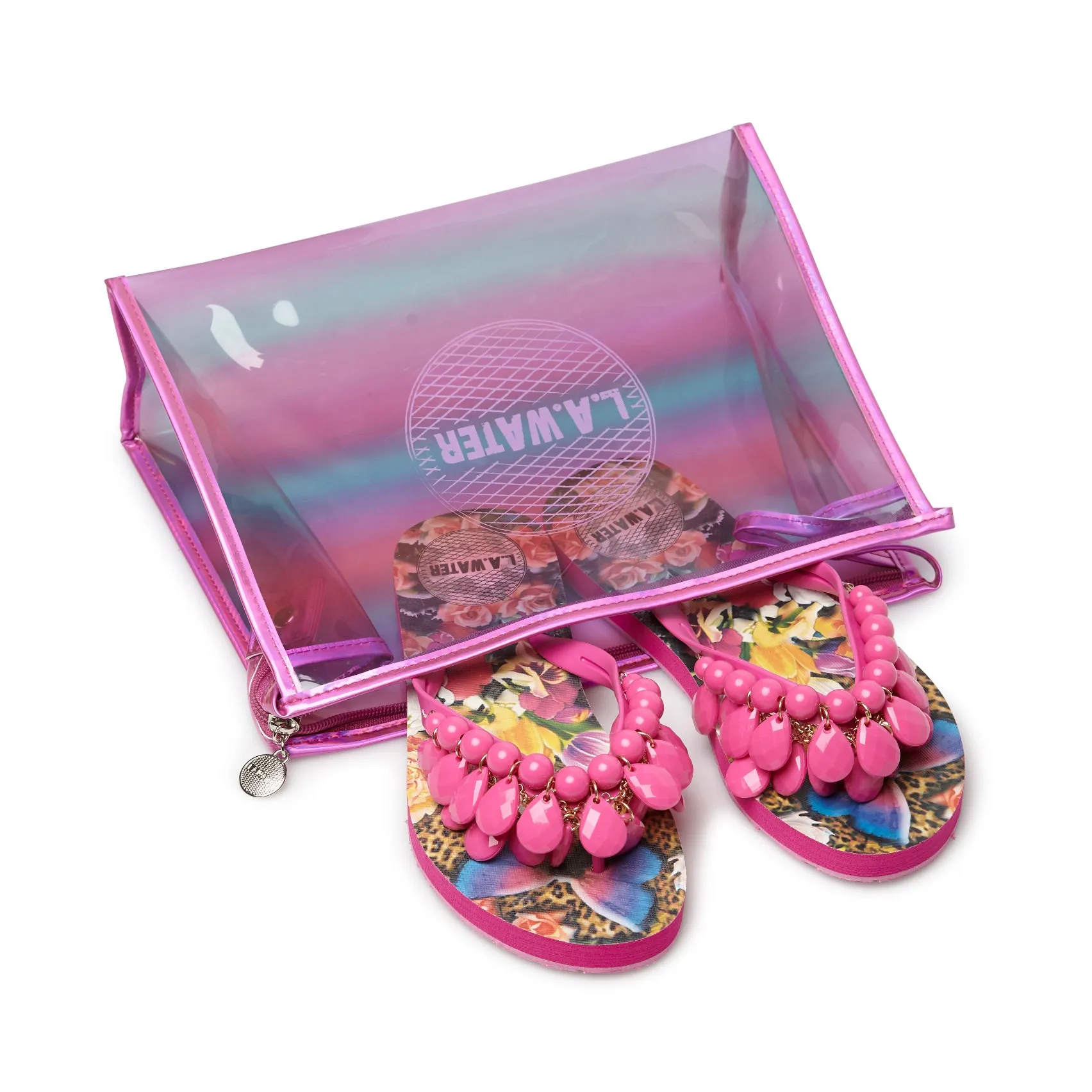 FUCHSIA FLOWERS SLIPPERS