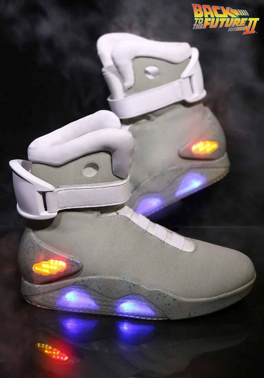 Fun Costumes Adult Light Up Back to the Future 2 II Shoes with Charging and Adjustable Straps - Officially Licensed