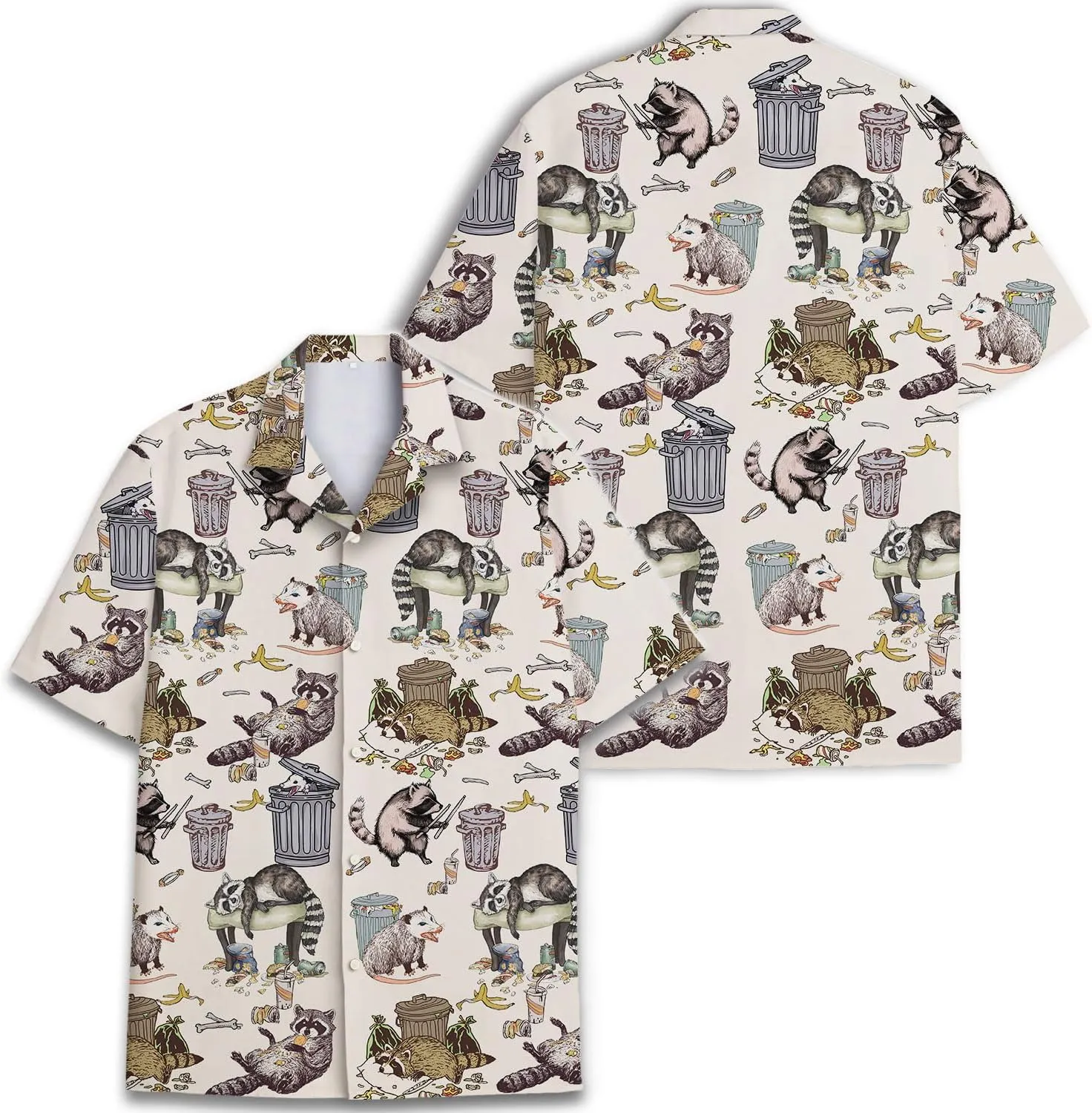 Funny Hawaiian Shirt for Men Casual Summer Shirt for Men Short Sleeve Button Down Shirt