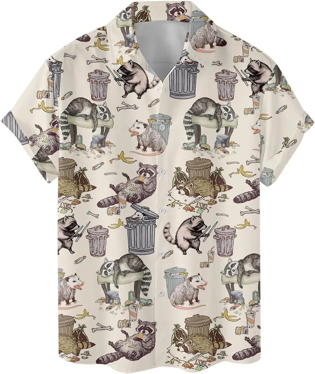 Funny Hawaiian Shirt for Men Casual Summer Shirt for Men Short Sleeve Button Down Shirt