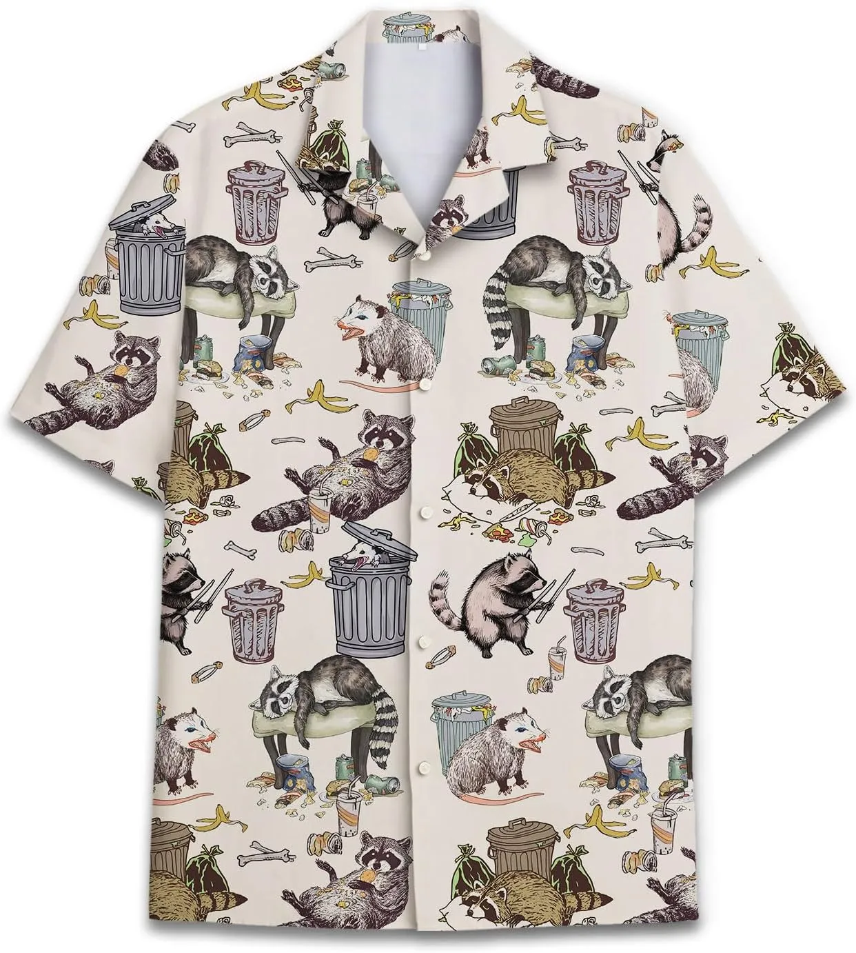 Funny Hawaiian Shirt for Men Casual Summer Shirt for Men Short Sleeve Button Down Shirt