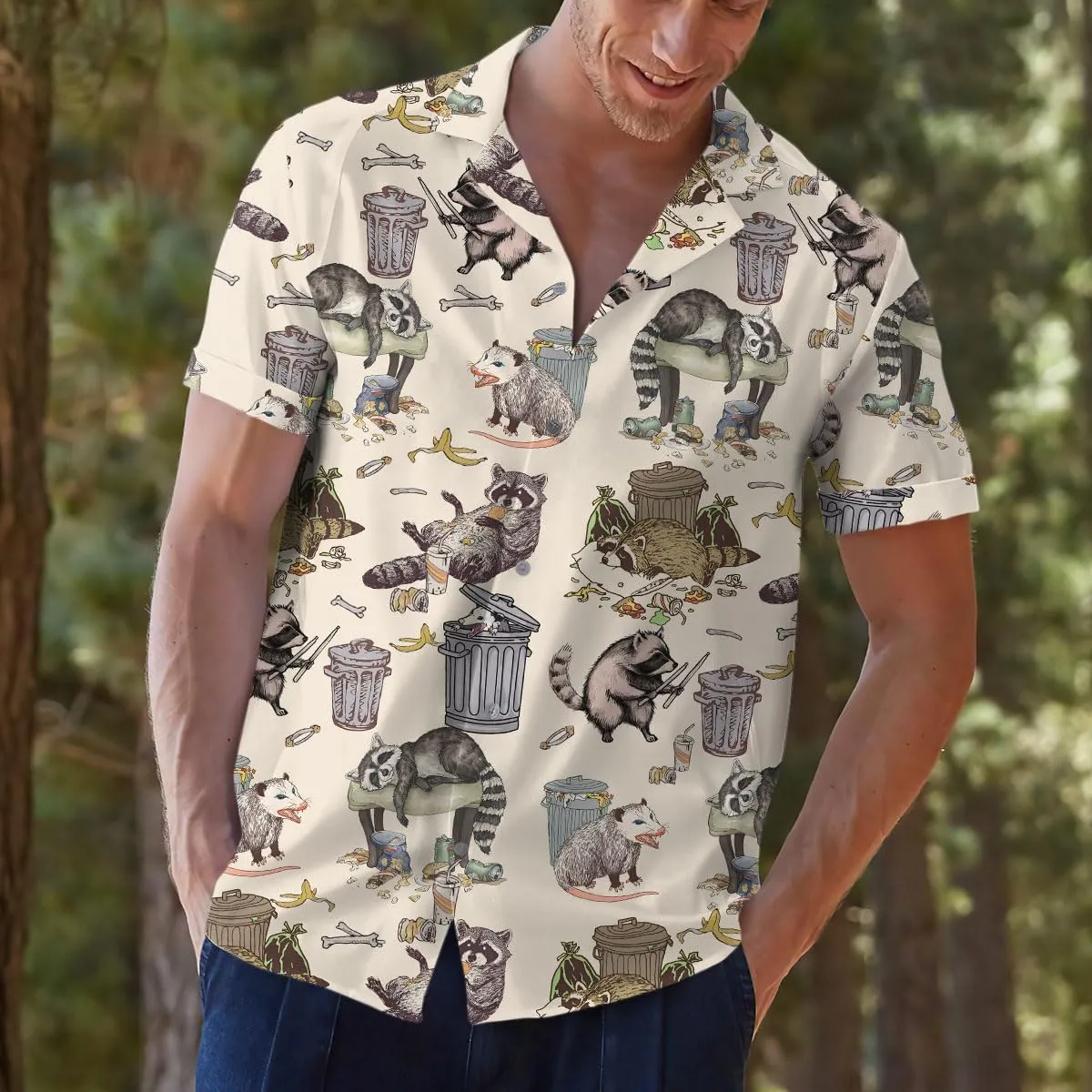 Funny Hawaiian Shirt for Men Casual Summer Shirt for Men Short Sleeve Button Down Shirt