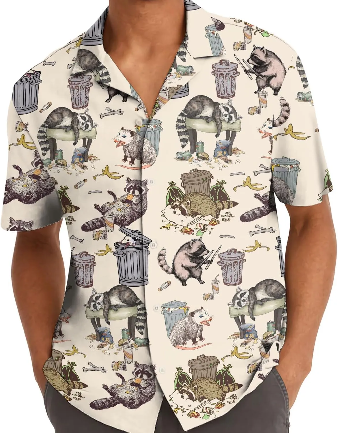 Funny Hawaiian Shirt for Men Casual Summer Shirt for Men Short Sleeve Button Down Shirt