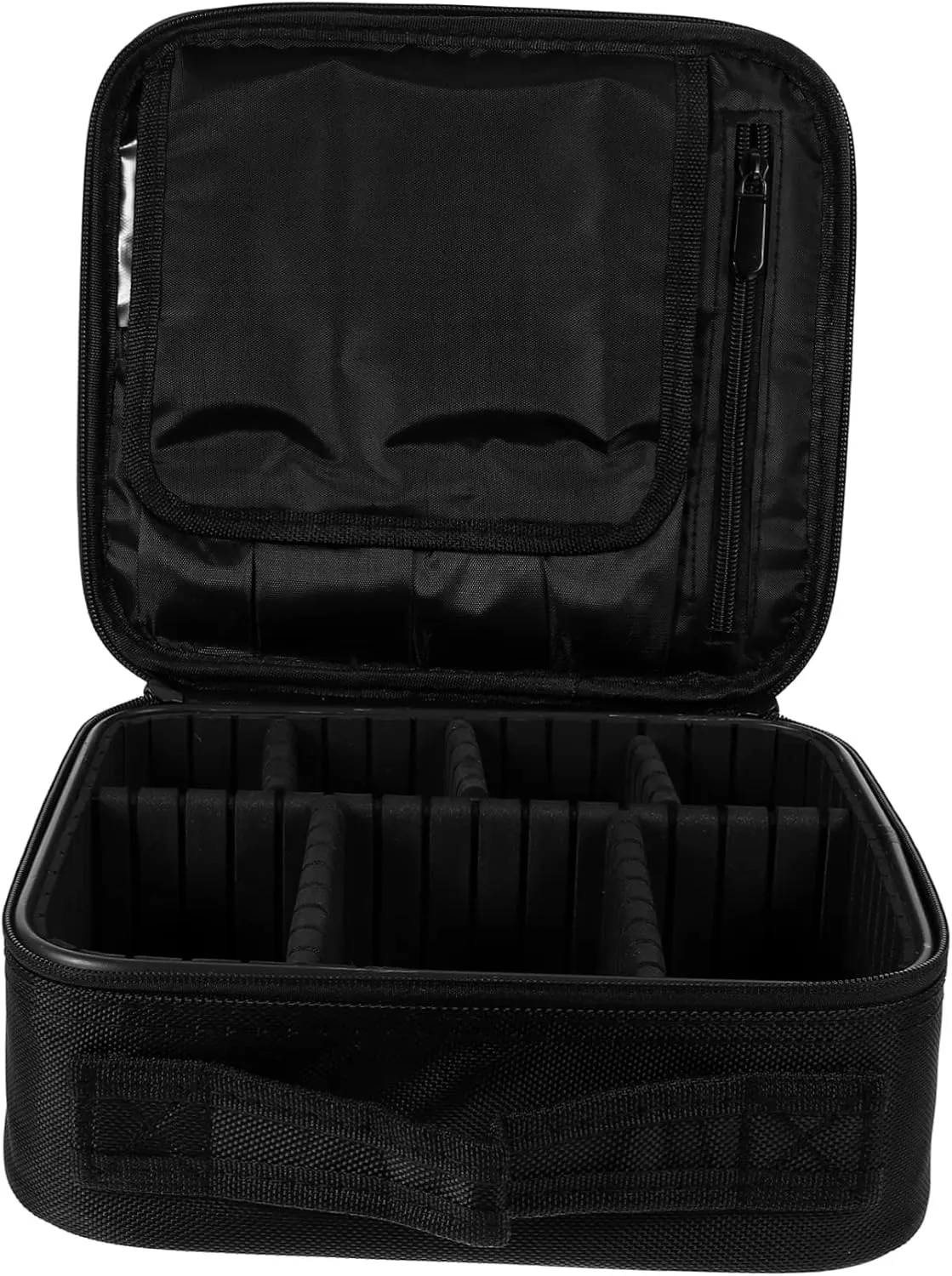 GALPADA Multi Function Cosmetic Storage Bag Zipper Design Makeup Box for Travel Daily Use Stylish Decorative Makeup Organizer for Women Durable Oxford